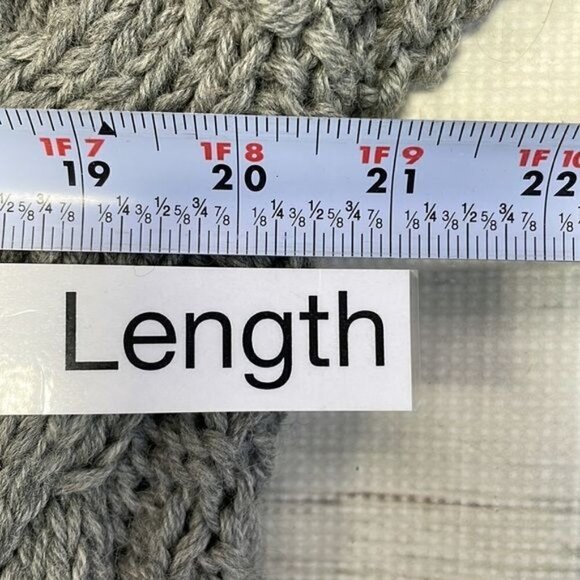 BLAYDE Sweater Cardigan NWT Chunky Cable Knit Gray Waterfall Wool Size Small - Picture 10 of 12